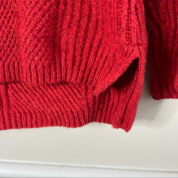 Madewell red hexcome textured cotton blend sweater size XS - Picture 6 of 8